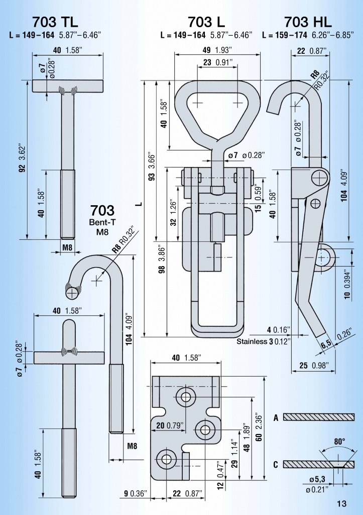 Защелка 703 с